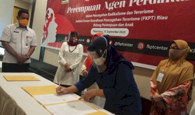 FJPI Riau Turut Tandatangani MoU Perempuan Agen Perdamaian
