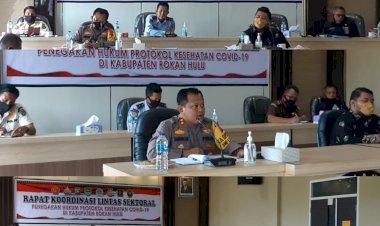 Pimpin Rakor Lintas Sektoral, Polres Rohul Minta Samakan Persepsi Penanggulangan Covid-19
