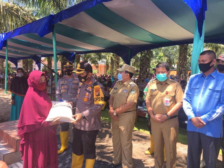 Kampung Tangguh Nusantara Desa Sontang Diresmikan, Kapolres Rohul Berharap Terwujud Ketahanan Pangan