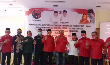 Gelar Rakercabsus, PDIP Rohul Komitmen Menangkan Sukiman dan Indra Gunawan
