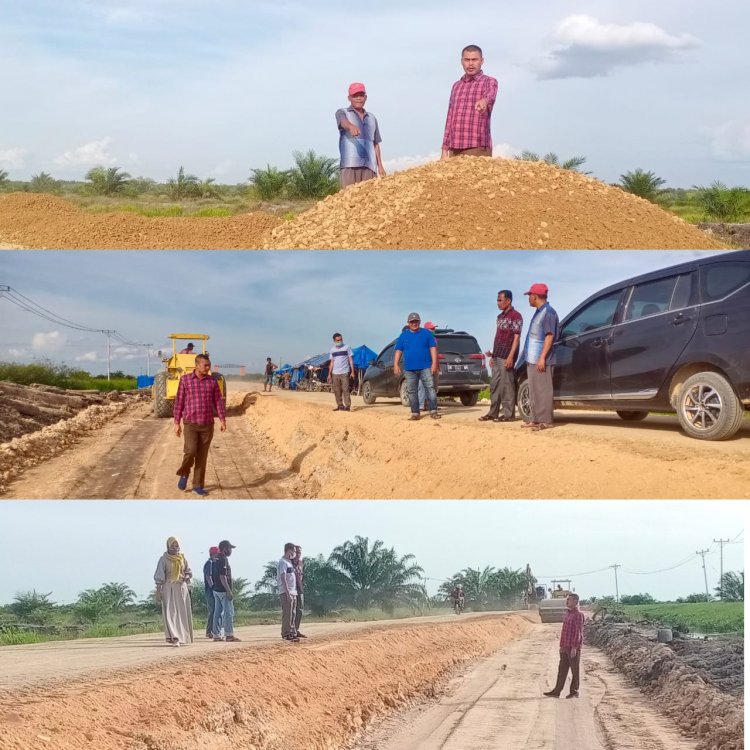Kades Sontang Perbaiki Jalan Provinsi Sepanjang 1 KM Secara Swadaya