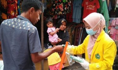 Peduli Covid-19, BEM Fekon Unilak Sosialisasi Prokes dan Bagikan Masker
