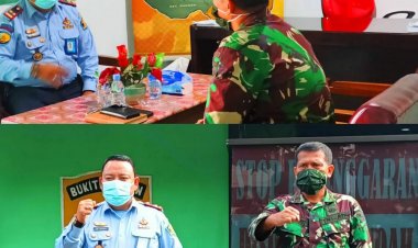 Kalapas Pasir Pengaraian Silaturahmi dengan Danramil 02 Rambah