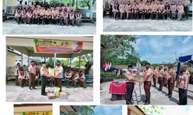 Ketua Kwarcab Rokan Hulu Lantik Satgas Pramuka Peduli dan Media Center Protokoler