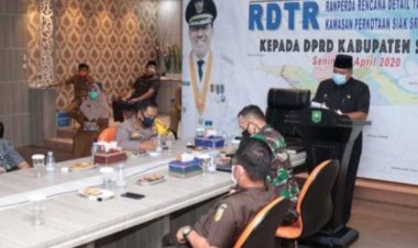 Bupati Siak Sampaikan LKPj 2020 pada Rapat Paripurna Virtual