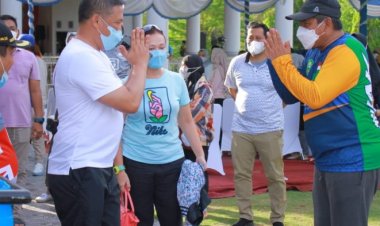 Bupati Siak Alfedri Sambut Kunjungan Kapolda Riau Beserta Rombongan Gowes Sepeda