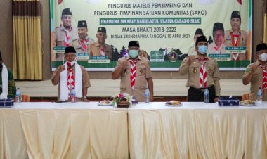 Bupati Alfedri Lantik Pengurus SAKO Pramuka Ma’arif Nahdatul Ulama
