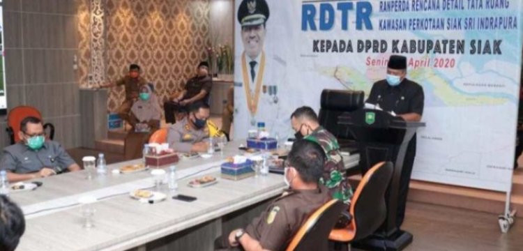Bupati Siak Sampaikan LKPj 2020 pada Rapat Paripurna Virtual