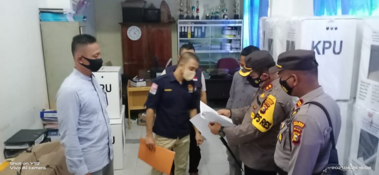 Kapolres Rohul Awasi Distribusi Logistik PSU, Imbau Pendukung Paslon Jaga Kondusifitas