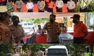 Kapolres Rohul Tinjau Enam Pos Penyekatan Mudik