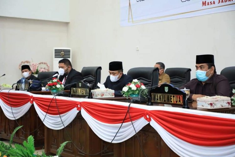 DPRD Rohul Rapat Paripurna Penyampaian Hasil Reses Masa Sidang II tahun 2021