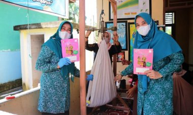 Ketua TP PKK Siak dan BOB Serahkan Bantuan PMT ke Posyandu