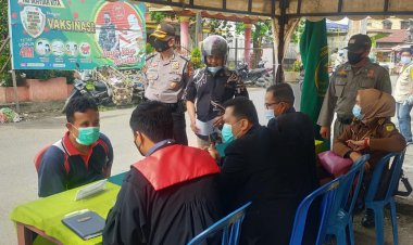 Pelanggar Prokes Sidang di Tempat, Pilih Kerja Sosial, Denda Rp 100 Ribu Atau Kurangan 