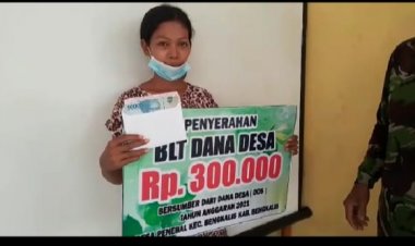 Pemerintah Desa Penebal Salurkan BLT DD Empat Bulan Sekaligus