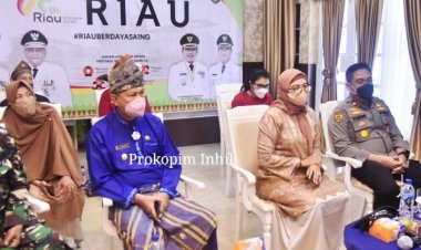 Pemkab Inhil Ikuti Apel Milad ke-64 Riau Secara Virtual