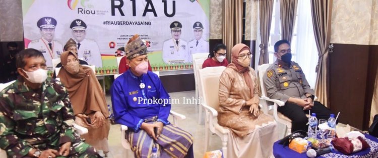 Pemkab Inhil Ikuti Apel Milad ke-64 Riau Secara Virtual