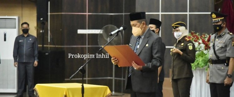 Wabup Inhil Kukuhkan Tim Paskibra 2021