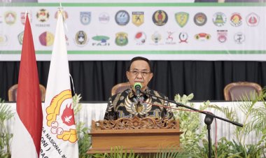 Buka Musorkab KONI Inhil, Bupati Siap Support Pembangunan Sport Center Pelajar