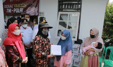 TP PKK Riau Berikan Bantuan PMT  untuk Balita dan Ibu Hamil di Desa Rokan Koto Ruang