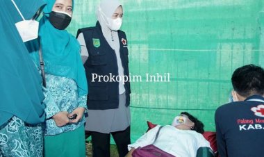 Ketua PMI Inhil Tinjau Kegiatan Donor Darah di Kecamatan Reteh