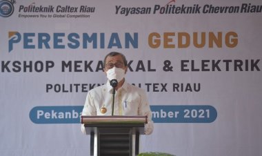 Gubri Resmikan Penggunaan Gedung Workshop Mekanikal dan Elektrikal PCR