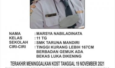 Menghilang Sejak Jumat, Siswa SMK Taruna Mandiri Pekanbaru Bikin Keluarga Khawatir