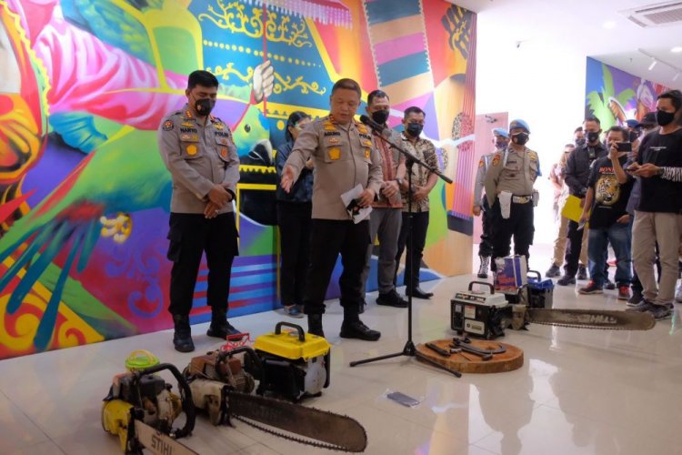 Amankan 2.319 Kubik Kayu, Polda Riau Komitmen Buru Aktivitas Ilog