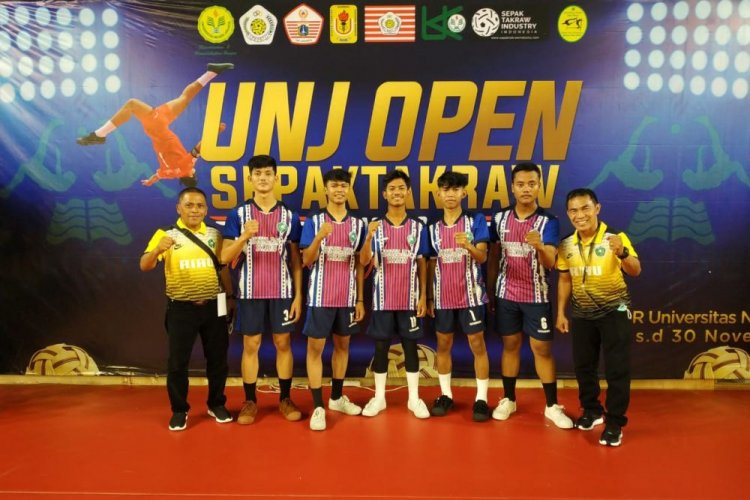 Tim Sepaktakraw Unilak Lolos Delapan Besar UNJ Tournament Jakarta