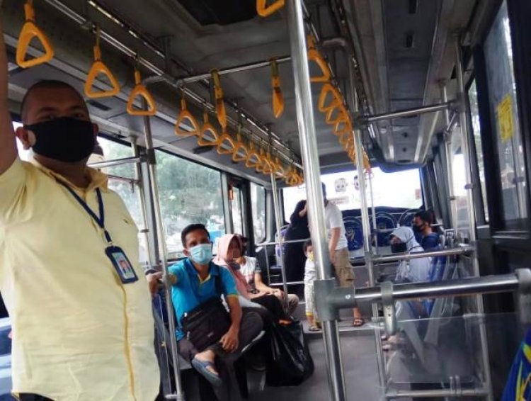 Bus TMP Jalankan Prokes, Setiap Halte Ada Wastafel