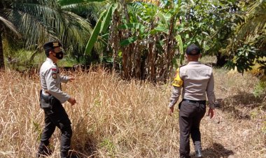 Cegah Karhutla, Kapolsek Bantan Imbau Warga tak Bakar Lahan