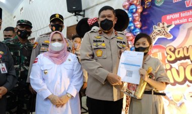 Vaksinasi Massal di Bengkalis, Wakapolda Riau: Mari Gelorakan Keselamatan Masyarakat