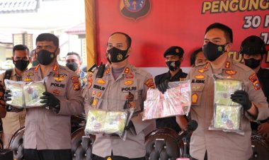 Kapolda Riau Apresiasi Jajaran Polres Bengkalis Gagalkan Peredaran Sabu 30 Kg