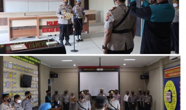 Kapolres Rohul Pimpin Sertijab  Kapolsek Kuntodarussalam