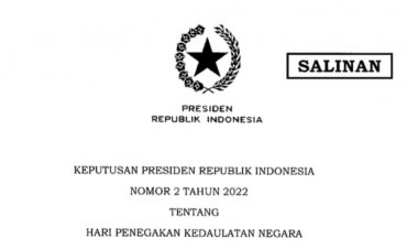Presiden Jokowi Tetapkan 1 Maret Sebagai Hari Penegakan Kedaulatan Negara