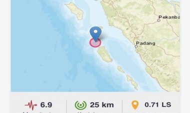Nias Selatan Diguncang Gempa M 6,9, Getaran Dirasakan di Padang hingga Gunungsitoli