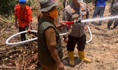 Kapolres Rohul Pastikan Karhutla di Rambah Samo Sudah Terkendali