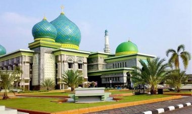 Tahun ini, Masjid Agung Annur Pekanbaru Bakal Dibangun Payung Elektrik