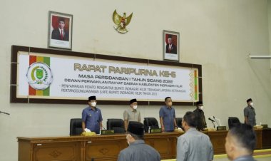 DPRD Inhil Terima LKPJ Tahun 2021 dari Bupati Inhil