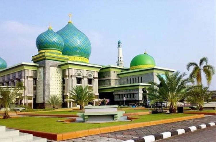 Tahun ini, Masjid Agung Annur Pekanbaru Bakal Dibangun Payung Elektrik