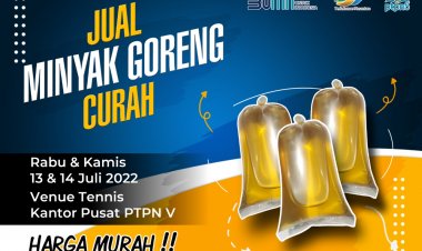 Mulai Besok PTPN V Distribusikan 28 Ton Migor Curah Murah, Hanya Rp12.000 per Kilogram