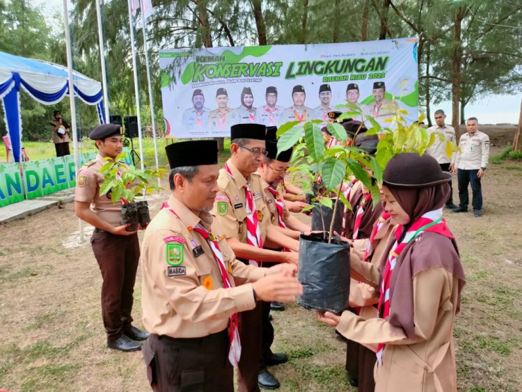 Lestarikan Lingkungan, Kwarda Riau Gelar Kemah Konservasi di Rupat Utara
