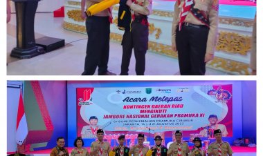 Lepas Kontingen Jamnas XI, Gubernur Riau Minta Promosikan Wisata dan Budaya Daerah