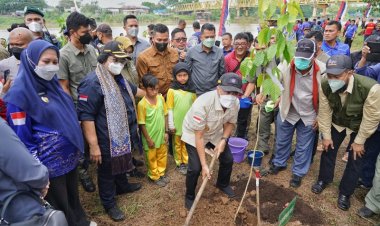 Selamatkan DAS Indragiri, Menteri LHK Tanam Pohon di Inhu