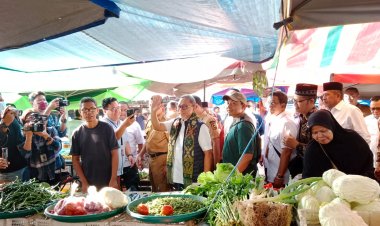 Tinjau Pasar Cik Puan Pekanbaru, Mendag Pastikan Kebutuhan Bahan Pokok Masyarakat Cukup