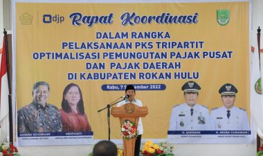Bupati Rohul H Sukiman Jalin PKS Tripartit Bersama Kanwil DJP Riau