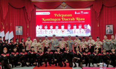 Kapolda Riau Lepas Kontingen Kwarda ke Pertikaranas IV