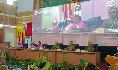 Paripurna Istimewa HUT ke-23 Kabupaten Pelalawan, Ketua DPRD : Ayo Bergandengan Wujudkan Pelalawan Maju 2026