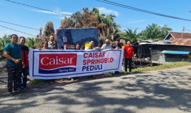 Dapat Bantuan Kasur Empuk dari Caisar Spring Bed, Korban Kebakaran di Pekanbaru Berucap Syukur