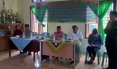 Minimalisir Perceraian, LAMR Rengat Barat Sosialisasikan MoU Kemenag dan PA Inhu