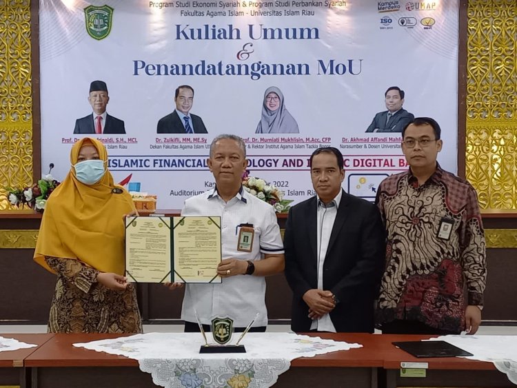 IZI Riau Resmi Kerjasama dengan Prodi Ekonomi Syariah & Prodi Perbankan Syariah UIR melalui Penandatanganan MoU